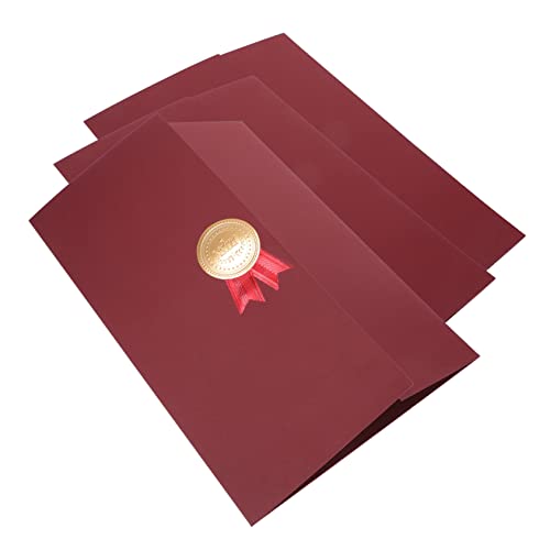 KAILIKETIY 3 Stück Zertifikathüllen Für Auszeichnungszertifikate Hüllen Für Hochzeitszertifikate Im Briefformat Umschlaghalter Für Zertifikate Andenken Pr Zertifikatshalter Papier von KAILIKETIY