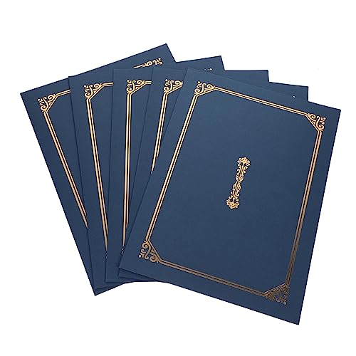 KAILIKETIY 5 Stück Zertifikatshülle Dokumente deckt Inhaber eines Abschlusses kastanienbraune Zertifikatsinhaber Zertifikate Zertifikatabschluss graduation deko Papier Blue von KAILIKETIY