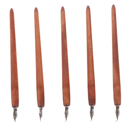 KAILIKETIY 5 Teiliges Stift Set Handgeschnitzte Stempel Kalligraphie Sets Für Anfänger Zeichnen Dekoration Holz von KAILIKETIY