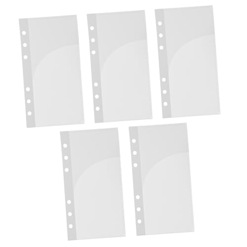 KAILIKETIY 5Stücke Budget Binder Einsätze Teiliges Transparente Für Haushaltsbuch Praktische Reißverschlusstaschen Zur Organisation Von Geld Und Dokumenten von KAILIKETIY
