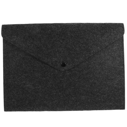 KAILIKETIY Filz Dokumentenmappe mit Knopfverschluss Aufbewahrungstasche für Papiere Langlebig und Aktentasche für Büro und Schule Dunkelgrau KAILIKETIY Filz Dokumentenmappe mit Knopfverschluss Aufbewahrungstasche für Papiere Langlebig und Aktentasche für Büro und Schule Dunkelgrau von KAILIKETIY