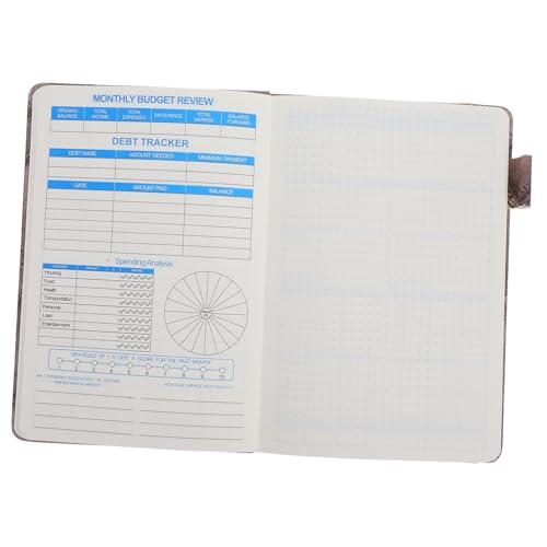 KAILIKETIY Finanzplan Terminplaner Schreibwaren Telefon Wöchentlicher Monatsplaner Kalender Adressbuch Agenda Notebook Notizbuch Undatiert Monatlich Arbeiten Woche Klein Aufgabe Brown Papier von KAILIKETIY