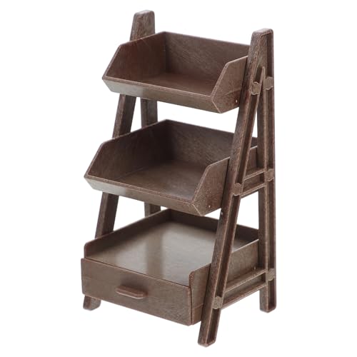 KAILIKETIY Miniaturregal regal miniaturmöbel Mini-Miniaturmodell Möblierung Puppenhaus Bücherregal Ding Mini-Puppenhauszubehör winziges Puppenhaus-Pflanzenregal Plastik Brown KAILIKETIY Miniaturregal regal miniaturmöbel Mini-Miniaturmodell Möblierung Puppenhaus Bücherregal Ding Mini-Puppenhauszubehör winziges Puppenhaus-Pflanzenregal Plastik Brown von KAILIKETIY