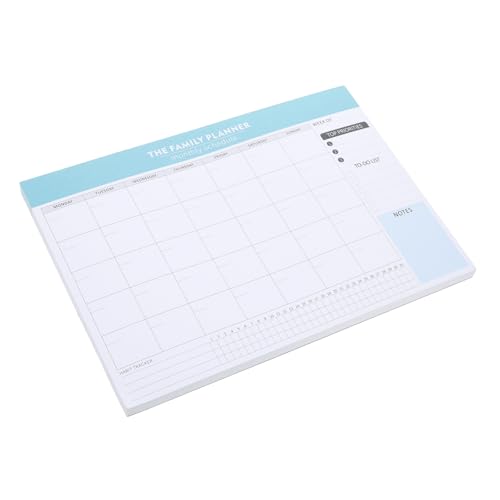 KAILIKETIY Monatsplan-notizblock Monatsplaner Für Studenten Großer Monatsplaner Täglicher Planungsrestrang Monatlich Checklistenplaner Für Tracker Wochenplan Notizblock Papier Blue von KAILIKETIY