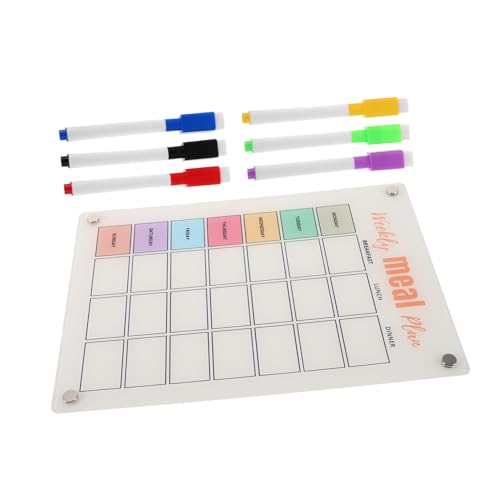 KAILIKETIY Wochenplaner Kühlschrankmagnete Wiederverwendbarer Planer Wöchentliche Menütafel Magnetisches Kühlschrank Whiteboard Wöchentliches Whiteboard Kalender Kühlschrank Menütafel von KAILIKETIY