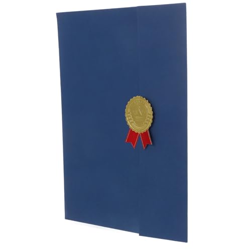 KAILIKETIY Zertifikatshülle Diplomumschläge Heiratsurkunden-ordner Dreifach Gefaltete Ordner Dreifach Gefaltete Patientenbescheinigung Abschlussmappe Für Diplom College-ordner Blue Papier von KAILIKETIY