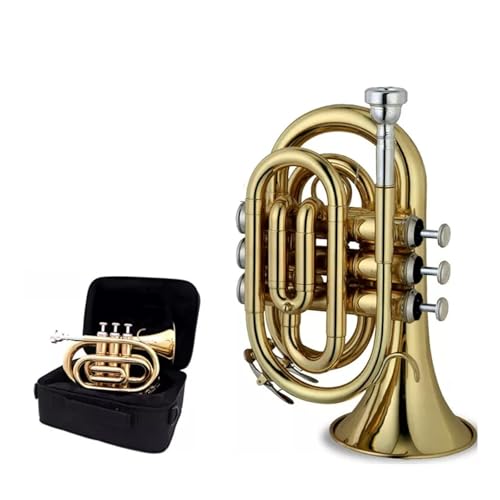 Tragbares B-Trommel-Mini-Kornett-Blechblas-Musikinstrument Standard Trompeten von KAILNDF