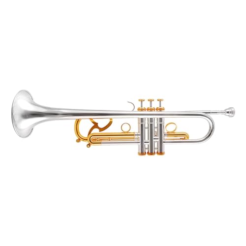 Versilberte Trompete Professionelles Anfängerinstrument Standard Trompeten von KAILNDF