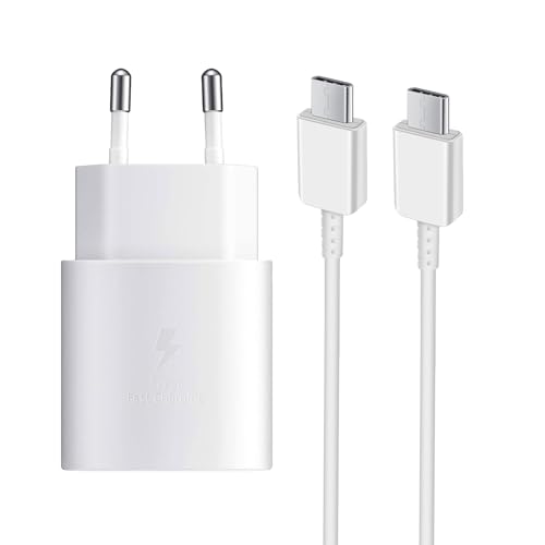 25W USB C Ladegerät, Netzteil Schnellladegerät, PD3.0 Super Fast Charger für Samsung Galaxy S24/S23/S22/S21 Ultra/S21 FE/Z Fold 5/4/S20/Note20/10/9/S10/S10e/S8/A54, mit USB-C Schnellladekabel 1,5M von KAIMENGLONG