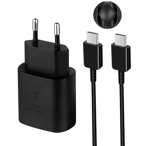 25W USB C Schnellladegerät, Superschnelles Ladegerät Typ C mit 1,5 m langem Android-Handy-Ladekabel für Samsung Galaxy S24/S23/S22 Ultra/S22+/S21/S20 Ultra/S10/A54/Note10/20/Z Fold5/4,Z Flip5/4 5G von KAIMENGLONG