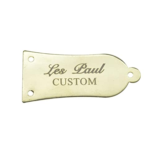 Halsstababdeckung für Epiphone les Paul LP/SG/ES mit 3 Löchern, Metall, goldfarben, mit weißen Buchstaben von KAISH