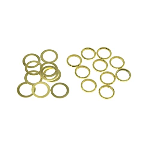 KAISH 10 Stück Gold metrisches Gewinde M12 Gitarre Kippschalter Mutter Mutter Unterlegscheibe für Epi Les Paul LP SG oder Import Les Pauls von KAISH