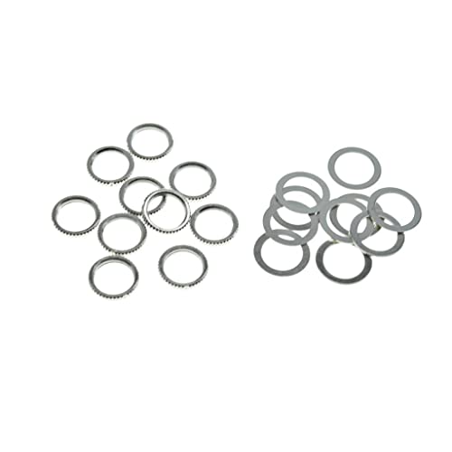 KAISH 10 Stück metrisches Gewinde M12 Gitarre Kippschalter Mutter Mutter Unterlegscheibe für Epiphone Les Paul LP SG oder Import Les Pauls Nickel von KAISH