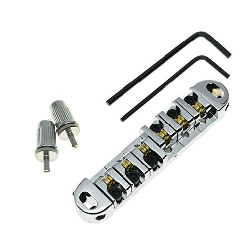 KAISH Chrome LP E-Gitarre Tune-O-Matic Roller Sattel Steg für Les Paul SG von KAISH