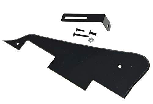 KAISH Einzelnes schwarzes 1-lagiges LP Gitarren-Pickguard mit schwarzer Halterung für Epiphone Les Paul von KAISH