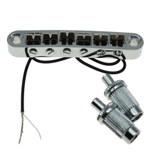 KAISH Tune-o-Matic Piezo Gitarre Bridge Pickup LP Piezo Guitar Bridge Pickup für Les Paul Chrome von KAISH