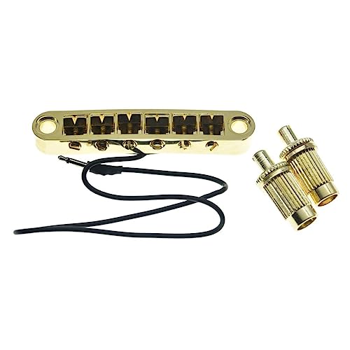 KAISH LP Tune-o-Matic Piezo Bridge Pickup LP Piezo Gitarre Bridge für Epiphone Les Paul/SG/ES/Dot Gold von KAISH