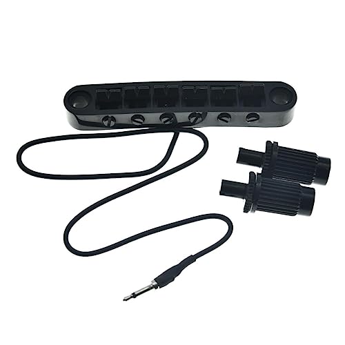 KAISH Tune-o-Matic Piezo Guitar Bridge Pickup LP Piezo Guitar Bridge Pickup für Les Paul Schwarz von KAISH