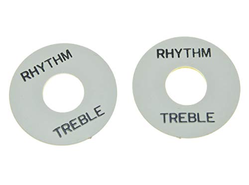 kaish 2 weiß W/schwarz LP Gitarre Kippschalter Waschmaschine Teller Rhythm Treble Ring für Les Paul von KAISH