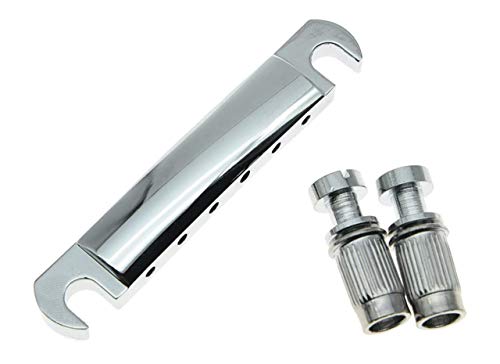 kaish LP Style Gitarre Tune-o-matic-Saitenhalter Stop Bar passend für Les Paul SG chrom von KAISH