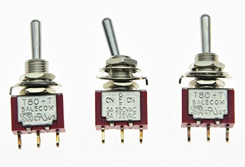 salecom 3 x spdt 3 Position auf off auf Gitarre Mini Toggle Schalter Auto/Boot Schalter von KAISH