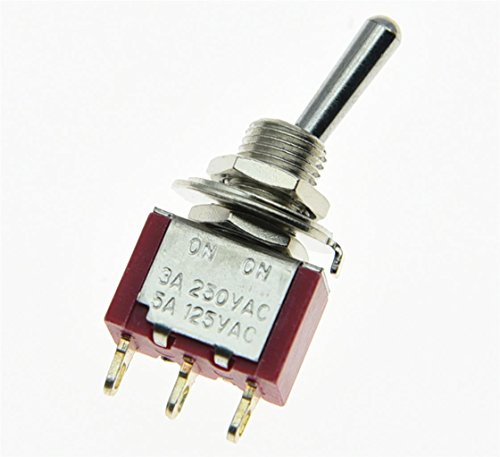 salecom 5-Stück spdt 2 Way auf Gitarre Mini Toggle Schalter UL Auto/Boot Schalter von KAISH