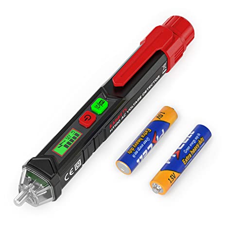Berührungsloser Spannungsprüfer/Phasenprüfer, KAIWEETS AC Stromprüfer berührungslos Durchgangsprüfer 12-1000V/48V-1000V, akustischer Summer und Lichtanzeige, mit LCD-Display und Taschenlampe Berührungsloser Spannungsprüfer/Phasenprüfer, KAIWEETS AC Stromprüfer berührungslos Durchgangsprüfer 12-1000V/48V-1000V, akustischer Summer und Lichtanzeige, mit LCD-Display und Taschenlampe von KAIWEETS