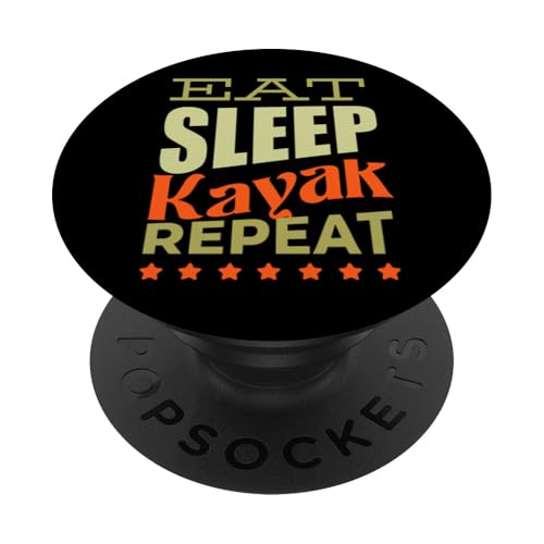 KAJAK KANU RAFTING PADDEL BOOT EAT SLEEP KAYAK PopSockets Klebender PopGrip von KAJAK BOOT KANU Zubehör Geschenke Shirts