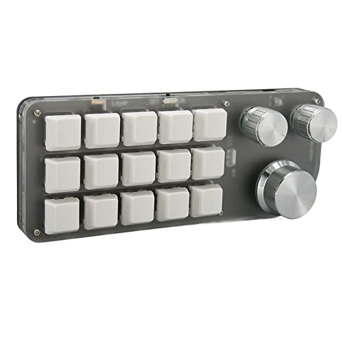 KAKAKE Einhändige programmierbare Tastatur, multifunktionale tragbare RGB-Makro-mechanische Tastatur Plug-and-Play für Spiel für Labor von KAKAKE