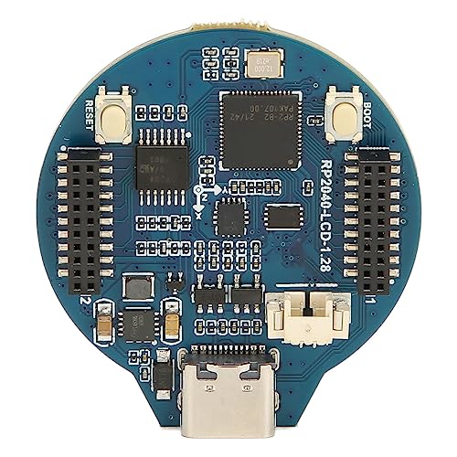 RP2040 Mikrocontroller, Temperatursensor USB1.1 Mikrocontroller-Entwicklungsplatine 1,28-Zoll-LCD-Bildschirm für MicroPython von KAKAKE