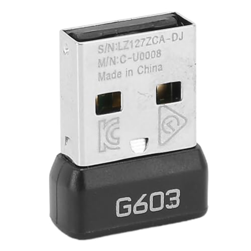 USB-Empfänger, Kabelloser 2,4-G-Mausempfänger, Leicht, Stabile Leistung, Plug-and-Play-ABS für G603 von KAKAKE