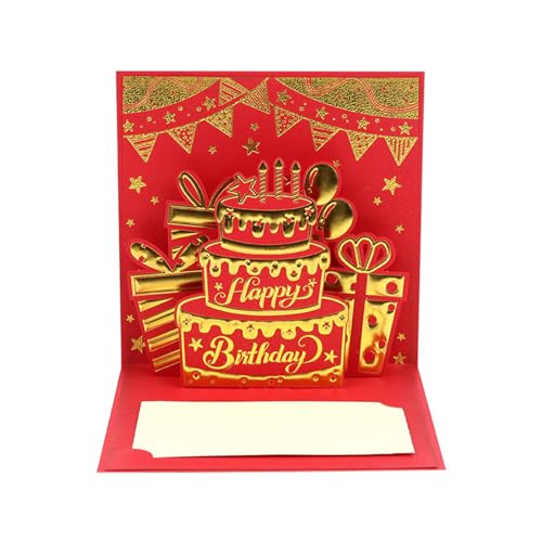 KAKASEA Auffällige Umschlag-Kuchenkarte, schöner Umschlag, 3D-Kuchen-Geburtstagskarte, einfach zu falten, Geburtstagskarte KAKASEA Auffällige Umschlag-Kuchenkarte, schöner Umschlag, 3D-Kuchen-Geburtstagskarte, einfach zu falten, Geburtstagskarte von KAKASEA