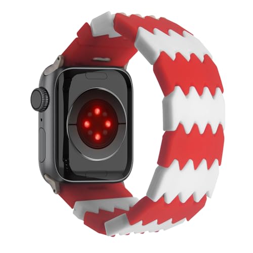 KAKUYI Silikon Solo Loop Armband Kompatibel mit Apple Watch Armband 49mm 45mm 44mm 42mm, Dehnbare Sport Ersatzband Kompatibel für iWatch Ultra/Ultra 2 SE Series 9 8 7 6 5 4 3 2 1 von KAKUYI