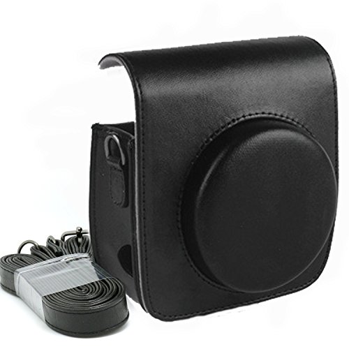 KALDA Mini 99 Tasche für Instax Mini 99 Sofortbildkamera, Schutztasche aus Weichem Kunstleder mit Schulterriemen (Mini90, Schwarz) von KALDA