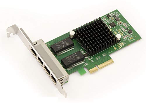 KALEA-INFORMATIQUE 4-Port-Gigabit-Ethernet-Netzwerk-Controller-Karte auf PCIe x4-Port mit Intel I350-T4-Chipsatz von KALEA-INFORMATIQUE