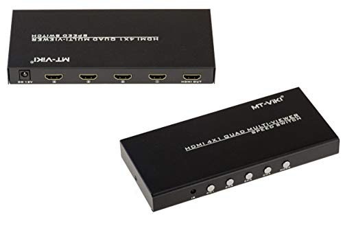 KALEA-INFORMATIQUE 4x1 Quad HDMI MULTIVIEWER Switch. Mehrfachanzeige von Einer bis Vier Quellen auf einem geteilten Bildschirm mit Pip-Einblendung. von KALEA-INFORMATIQUE