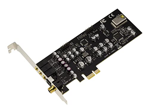 KALEA-INFORMATIQUE 7.1 HD HiFi Soundkarte 24 Bit 192KHz 100db auf PCIe Port mit Cmedia Oxygen CM8828 / CM9882A Chipsatz - HIGH und Low Profile von KALEA-INFORMATIQUE