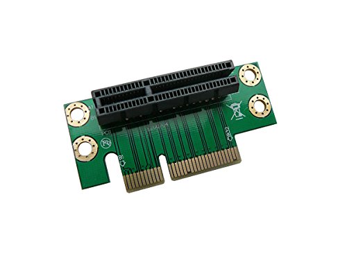 KALEA-INFORMATIQUE 90°-Riser-Winkeladapter für PCIe-Steckplatz x4. Zur horizontalen Montage Einer PCI-Express-Karte x1 x2 x4. von KALEA-INFORMATIQUE