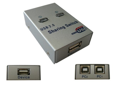 KALEA-INFORMATIQUE AUTOMATISCHE USB 2.0-Freigabebox vom Typ 2-Port-Switch mit Fernsteuerung. Gehäuse aus Metall. von KALEA-INFORMATIQUE