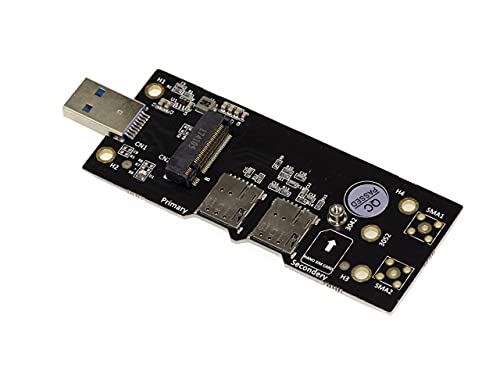 KALEA-INFORMATIQUE Adapter M2 B Key 3042 3052 auf USB3 mit Zwei Nano-SIM-Karten-Steckplätzen. Für M.2 3G 4G 5G Karten. von KALEA-INFORMATIQUE
