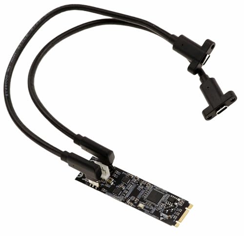 KALEA-INFORMATIQUE M2 M Key auf 2 Port USB 3.2 Gen 2x1 10G Typ C Controller-Karte mit Kabeln und Winkeln, ASM3142 Chipsatz KALEA-INFORMATIQUE M2 M Key auf 2 Port USB 3.2 Gen 2x1 10G Typ C Controller-Karte mit Kabeln und Winkeln, ASM3142 Chipsatz von KALEA-INFORMATIQUE