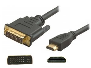KALEA-INFORMATIQUE DVI Male (DVI-I DUAL LINK 24+5) auf HDMI Male (19 Punkte) Kabel. Länge des Kabels 1,8M. von KALEA-INFORMATIQUE
