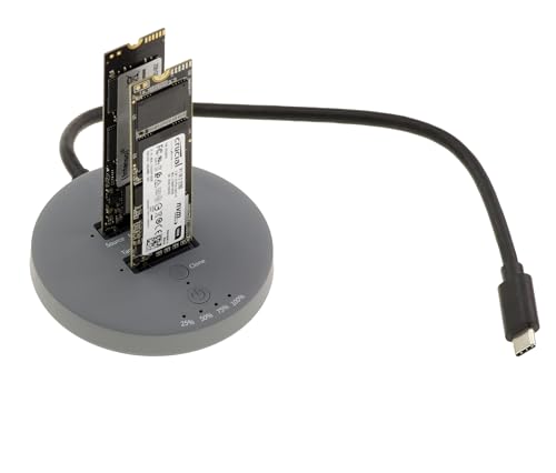 KALEA-INFORMATIQUE Dock für 2 SSD M2 NVMe USB3.2 Gen2 Link 10GB, Klonfunktion, Kompatibel mit PC, Mac und Smartphone. KALEA-INFORMATIQUE Dock für 2 SSD M2 NVMe USB3.2 Gen2 Link 10GB, Klonfunktion, Kompatibel mit PC, Mac und Smartphone. von KALEA-INFORMATIQUE