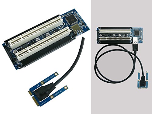 KALEA-INFORMATIQUE Erweiterung vom Typ Riser Adapter für Mini PCIe Port auf 2 PCI Ports, mit 1m Kabel. von KALEA-INFORMATIQUE