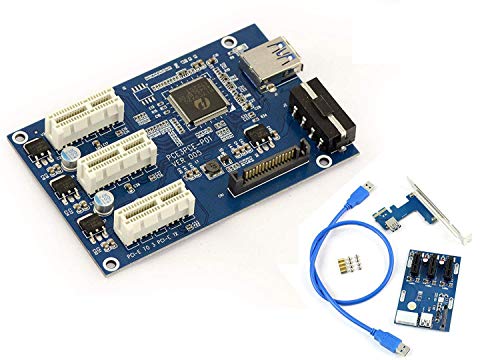 KALEA-INFORMATIQUE Erweiterungsplatte zur Konvertierung von einem PCI Express x1-Port auf 3 PCIe x1-Ports mit PLX-Chipsatz KALEA-INFORMATIQUE Erweiterungsplatte zur Konvertierung von einem PCI Express x1-Port auf 3 PCIe x1-Ports mit PLX-Chipsatz von KALEA-INFORMATIQUE
