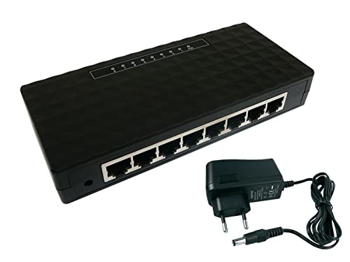 KALEA-INFORMATIQUE Gigabit-Netzwerk-Switch LAN ethernet 10 100 1000 Mbps 8 RJ45-Ports mit externer Stromversorgung. von KALEA-INFORMATIQUE