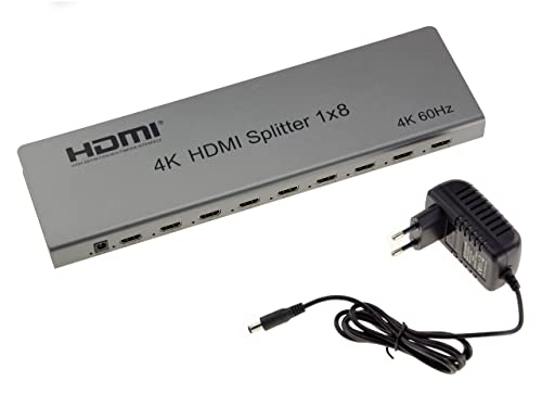 KALEA-INFORMATIQUE HDMI 2.0 4K 60Hz Videosplitter, der 1 Eingangsquelle identisch auf 8 simultane Ausgänge dupliziert. CEC-Unterstützung und EDID-Management, HDCP 2.2. von KALEA-INFORMATIQUE
