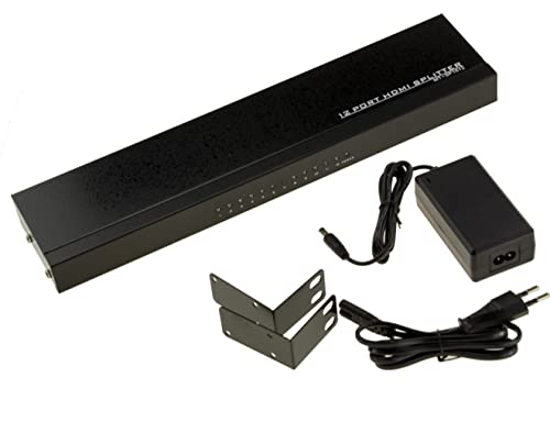 KALEA-INFORMATIQUE HDMI-Videosplitter vom Typ Splitter, der 1 Eingangsquelle identisch auf 12 gleichzeitige Ausgänge dupliziert. 4K-Auflösung 2160x3840 bei 30Hz, Unterstützung von Ton und Bild. von KALEA-INFORMATIQUE