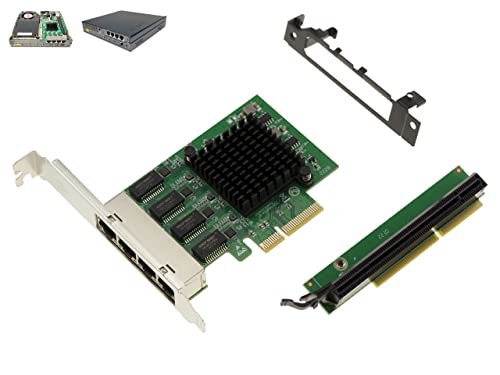 KALEA-INFORMATIQUE KIT PCIe-Netzwerk-Controller-Karte 4 Port LAN RJ45 Gigabit Ethernet 10 100 1000 Mbps für Lenovo Tiny5 M720Q M920Q M920X P330 von KALEA-INFORMATIQUE