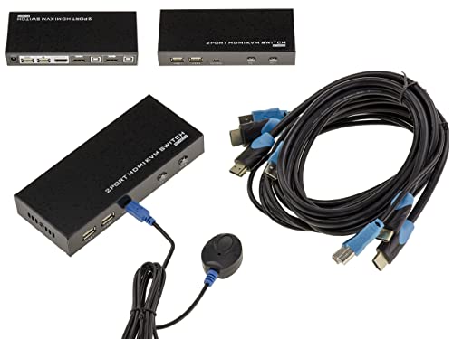 KALEA-INFORMATIQUE KVM-Switch Automatic Sharing Box für 2 PCs. HDMI- und USB-Anschlüsse, Fernsteuerung. Unterstützte Auflösung 4096x2160. von KALEA-INFORMATIQUE